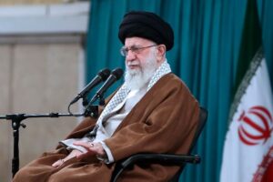 In this photo released by the official website of the office of the Iranian supreme leader, Supreme Leader Ayatollah Ali Khamenei speaks in meeting a group of families of the Revolutionary Guard members in Tehran, Iran, Sunday, May 19, 2024. A helicopter carrying Iranian President Ebrahim Raisi, the country's foreign minister and other officials apparently crashed in the mountainous northwest reaches of Iran on Sunday, sparking a massive rescue operation. "We hope that God the Almighty returns the dear president and his colleagues in full health to the arms of the nation," Khamenei said, drawing an "amen" from the audience he was addressing. (Office of the Iranian Supreme