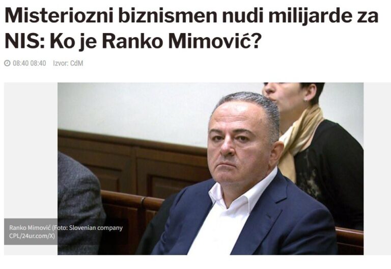 Ko je Ranko Mimović, koji nudi dve milijarde evra za NIS: Imao niz firmi, a u inostranstvu osuđen zbog prevare