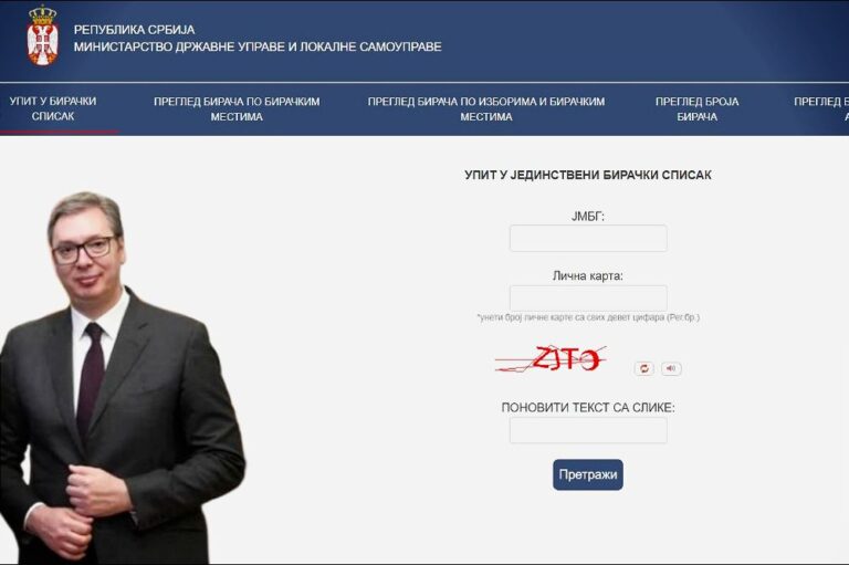 Milionska razlika između upisanih u birački spisak i stvarnog broja birača